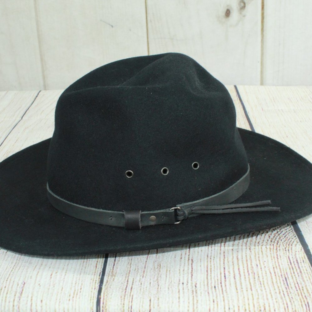 Unknown Men's Black Felt Western Hat Size L - Picture 8 of 8
